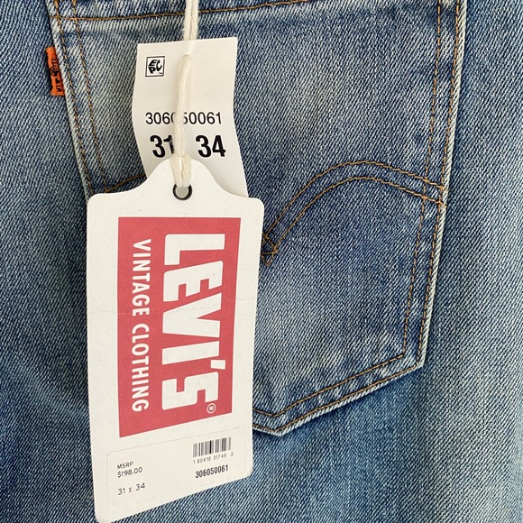 Levi’s 1969 606 Jeans - Cone Denim - Orange Tab 31 x 34 NEW - Picture 12 of 16